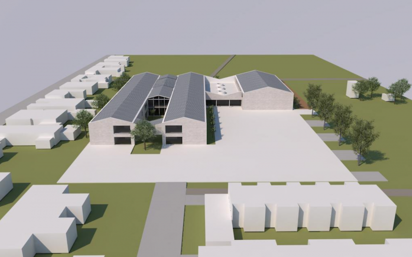 Rendering der geplanten neuen Grundschule. Quelle: KISSLER, EFFGEN + PARTNER ARCHITEKTEN